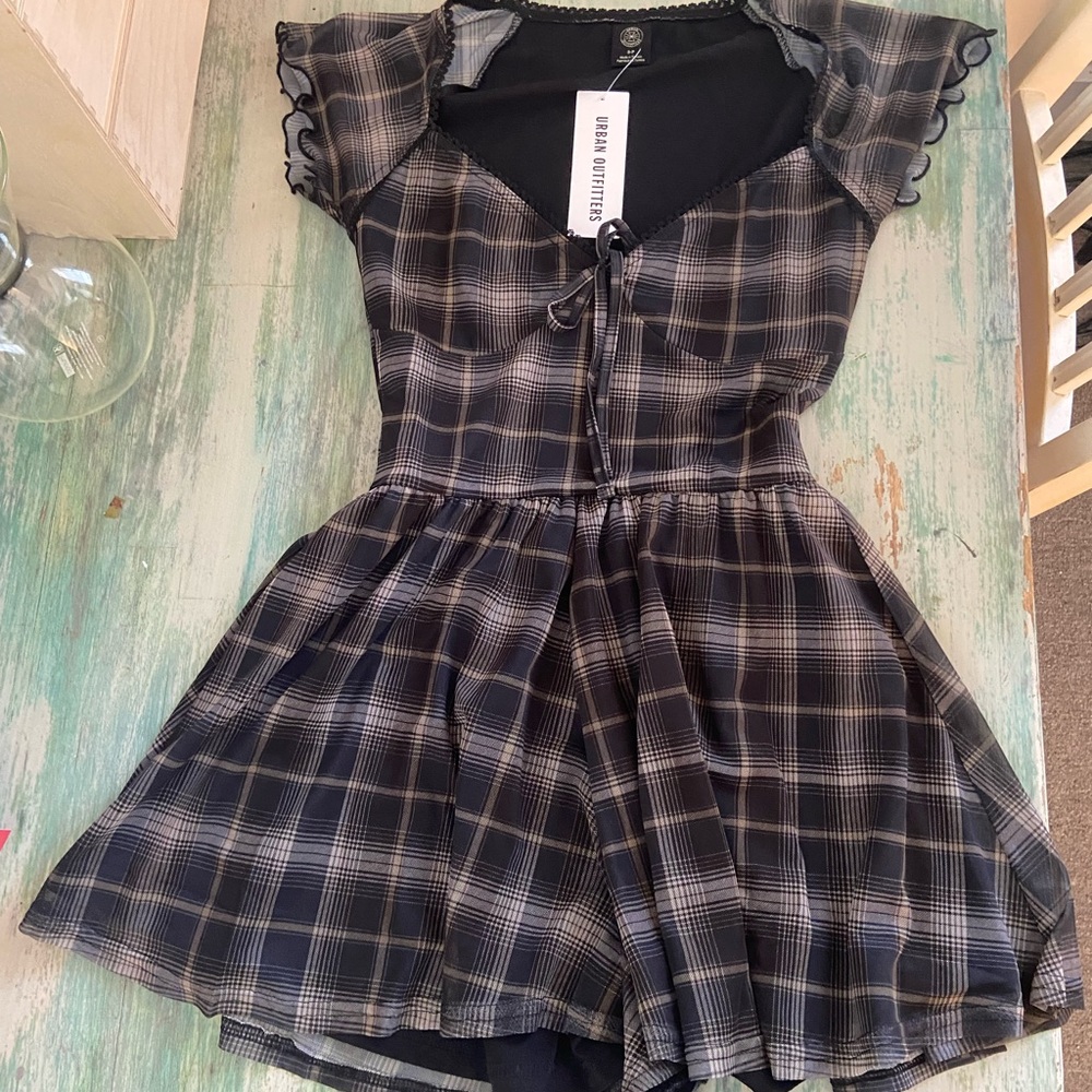 COPY - UO Urban Outfitters Milly Romper Black Plaid Multi